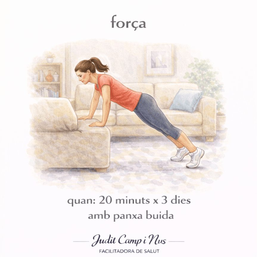 exercici de força, cardio i moviment conscient